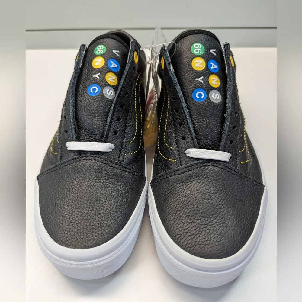 Vans Old Skool NYC 66 Subway Black Leather Fashion Casual Sneakers sz Women's 7 - Picture 2 of 11
